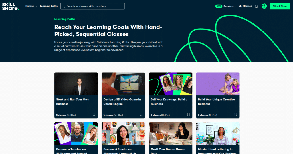 skillshare learning paths